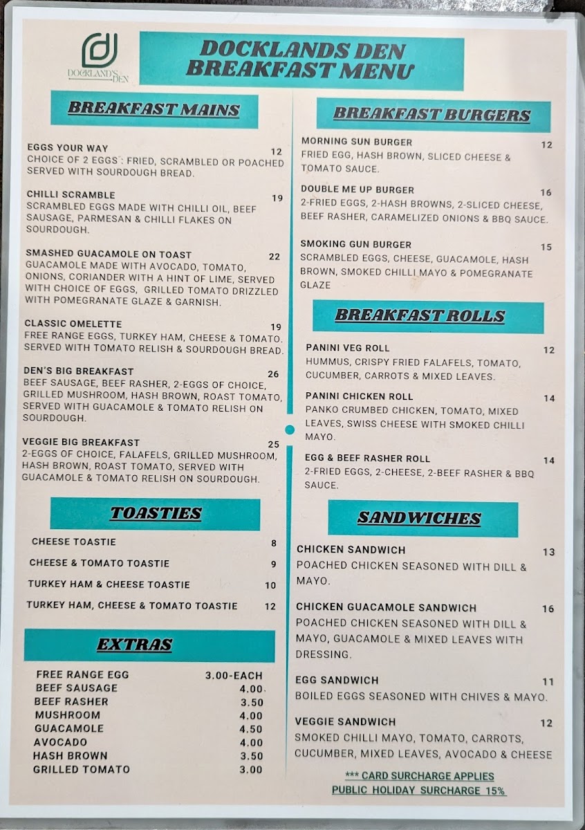 Docklands Den Menu - Image 4